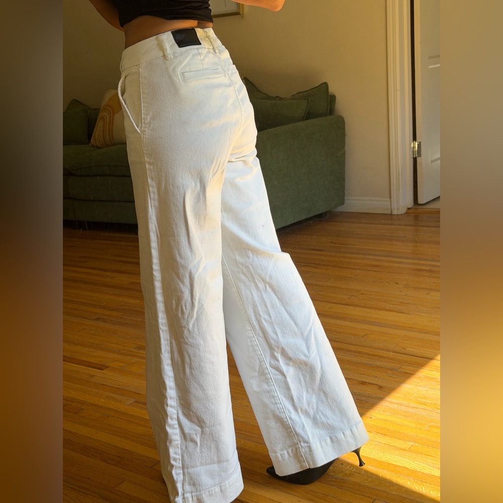 BCBGeneration White Wide-Leg Trousers - Picture 4 of 5